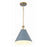 Crystorama Xavier 1 Light Mini Pendant, Vibrant Gold/Blue