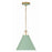 Crystorama Xavier 1 Light Mini Pendant, Vibrant Gold/Green