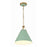 Crystorama Xavier 1 Light Mini Pendant, Vibrant Gold/Green