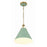 Crystorama Xavier 1 Light Mini Pendant, Vibrant Gold/Green