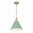 Crystorama Xavier 1 Light Mini Pendant, Vibrant Gold/Green