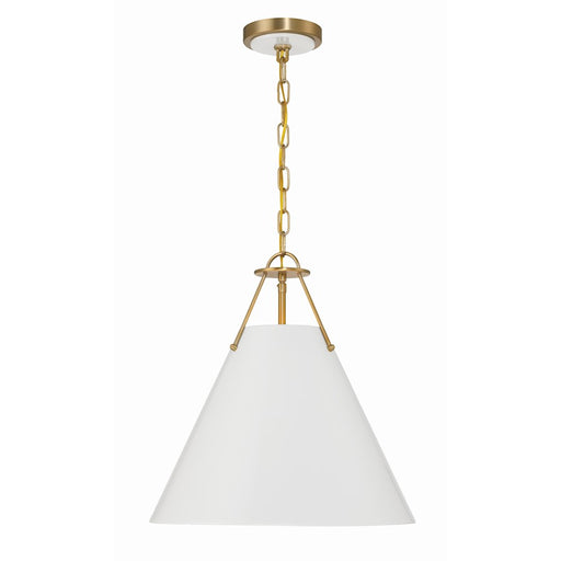 Crystorama Xavier 3 Light Pendant, Vibrant Gold