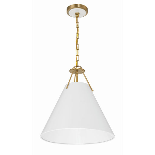 Crystorama Xavier 3 Light Pendant, Vibrant Gold