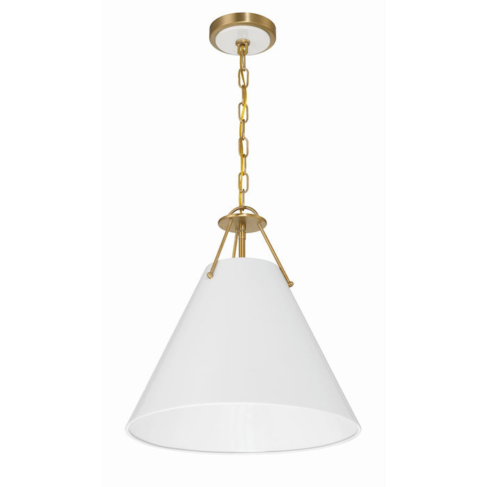 Crystorama Xavier 3 Light Pendant, Vibrant Gold