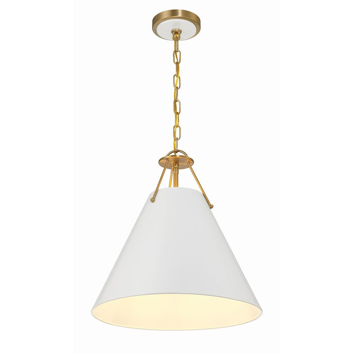 Crystorama Xavier 3 Light Pendant, Vibrant Gold