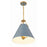 Crystorama Xavier 3 Light Pendant, Vibrant Gold/Blue