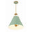 Crystorama Xavier 3 Light Pendant, Vibrant Gold/Green