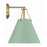 Crystorama Xavier 1 Light Task Sconce, Vibrant Gold/Green