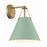 Crystorama Xavier 1 Light Task Sconce, Vibrant Gold/Green