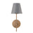 Crystorama Xavier 1 Light Sconce, Vibrant Gold/Blue