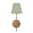 Crystorama Xavier 1 Light Sconce, Vibrant Gold/Green