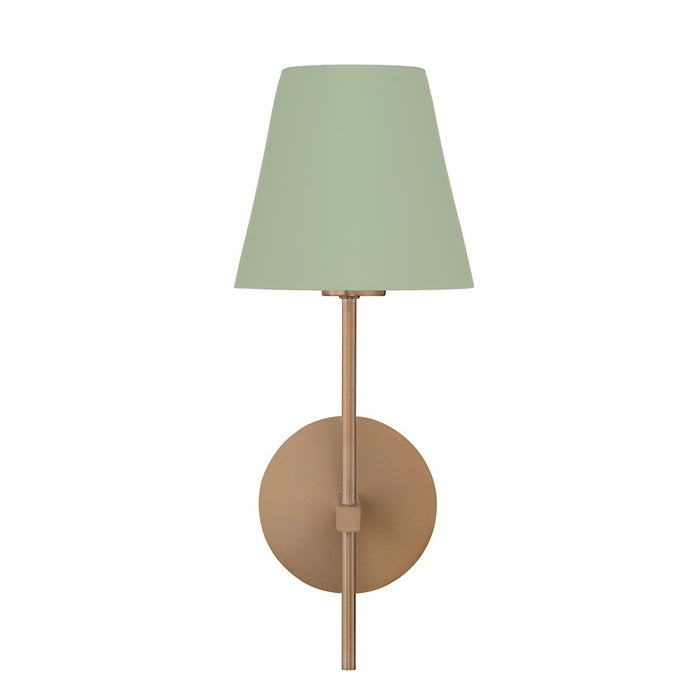 Crystorama Xavier 1 Light Sconce, Vibrant Gold/Green