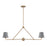 Crystorama Xavier 2 Light Chandelier, Vibrant Gold/Blue