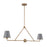 Crystorama Xavier 2 Light Chandelier, Vibrant Gold/Blue