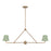 Crystorama Xavier 2 Light Chandelier, Vibrant Gold/Green