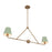 Crystorama Xavier 2 Light Chandelier, Vibrant Gold/Green