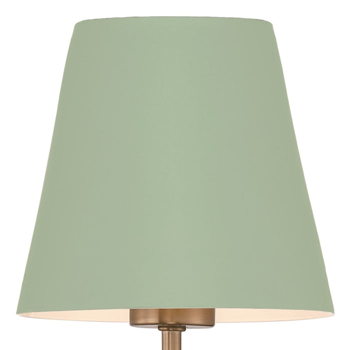 Crystorama Xavier 2 Light Chandelier, Vibrant Gold/Green
