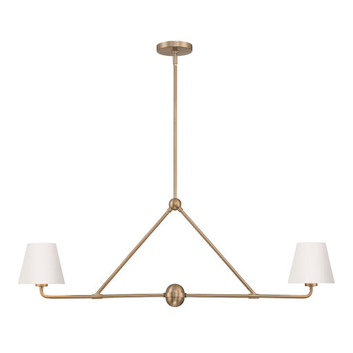 Crystorama Xavier 2 Light Chandelier, Vibrant Gold/White