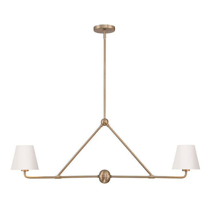 Crystorama Xavier 2 Light Chandelier, Vibrant Gold/White