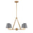 Crystorama Xavier 4 Light Chandelier, Vibrant Gold/Blue
