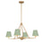 Crystorama Xavier 4 Light Chandelier, Vibrant Gold/Green