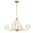 Crystorama Xavier 4 Light Chandelier, Vibrant Gold/White