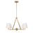 Crystorama Xavier 4 Light Chandelier, Vibrant Gold/White