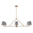 Crystorama Xavier 6 Light Chandelier, Vibrant Gold/Blue
