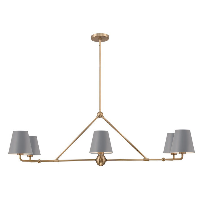 Crystorama Xavier 6 Light Chandelier, Vibrant Gold/Blue