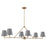 Crystorama Xavier 6 Light Chandelier, Vibrant Gold/Blue