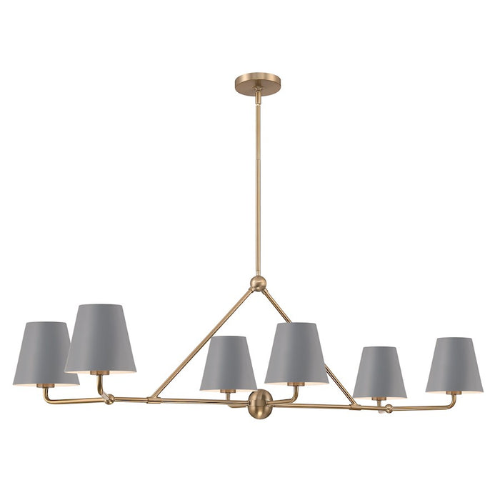 Crystorama Xavier 6 Light Chandelier, Vibrant Gold/Blue