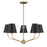 Crystorama Xavier 5Lt Chandelier, Vibrant Gold/Black/White