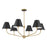 Crystorama Xavier 6Lt 40" Chandelier, Vibrant Gold/Black/White