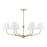 Crystorama Xavier 6 Light 40" Chandelier, Gold/White/White