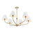 Crystorama Xavier 6 Light 40" Chandelier, Gold/White/White