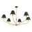Crystorama Xavier 6Lt 48" Chandelier, Vibrant Gold/Black/White