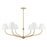 Crystorama Xavier 6 Light 48" Chandelier, Gold/White/White
