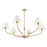 Crystorama Xavier 6 Light 48" Chandelier, Gold/White/White