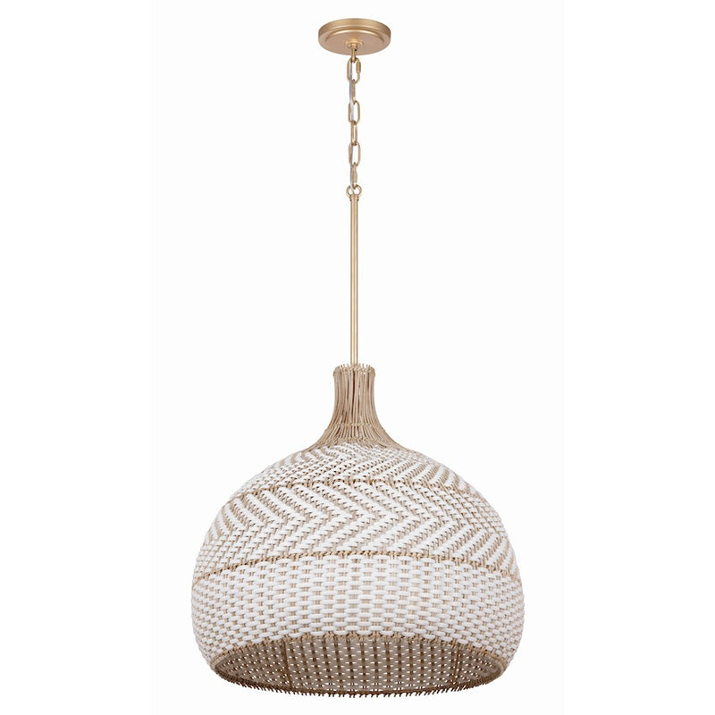 Crystorama Zanzibar 5 Light Chandelier, Soft Gold