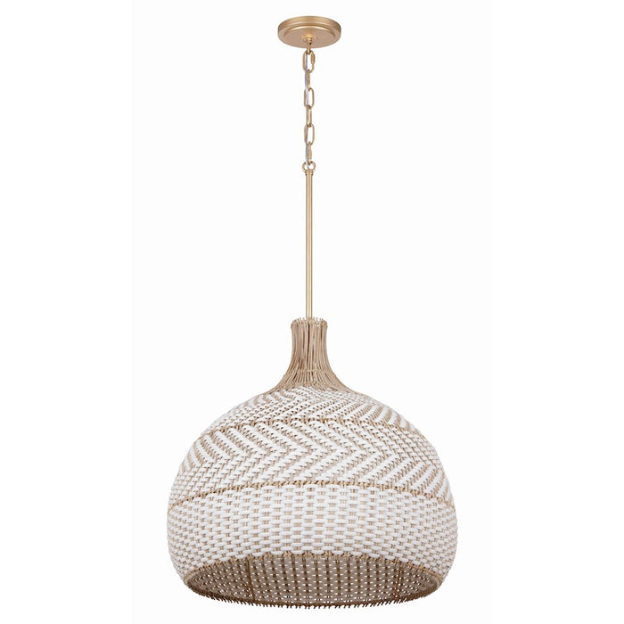 Crystorama Zanzibar 5 Light Chandelier, Soft Gold