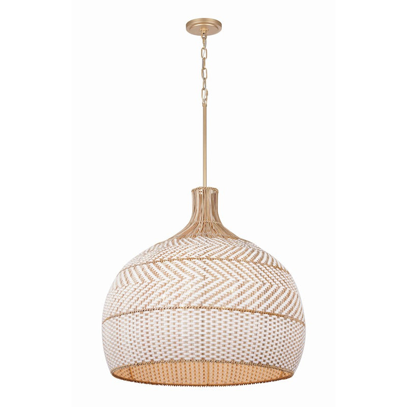 Crystorama Zanzibar 6 Light Chandelier, Soft Gold