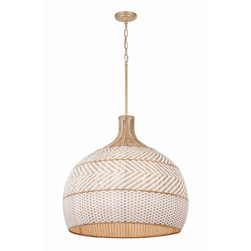 Crystorama Zanzibar 6 Light Chandelier, Soft Gold