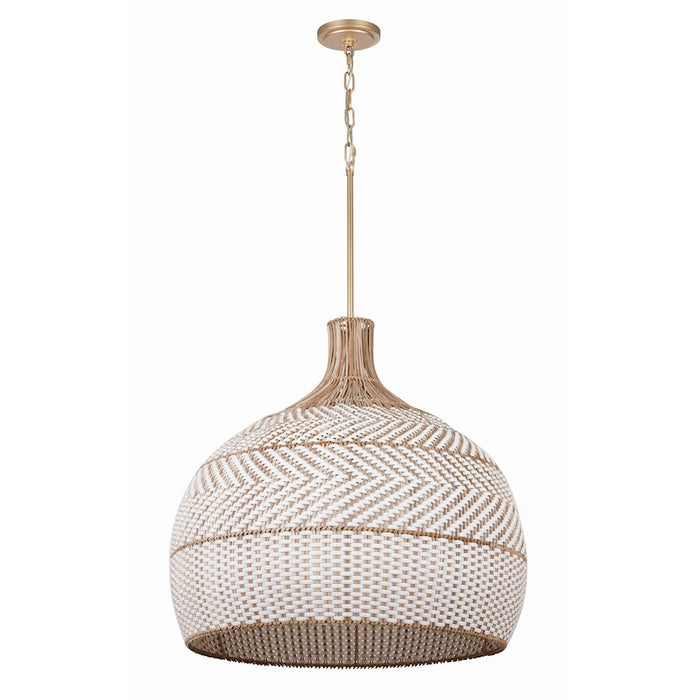 Crystorama Zanzibar 6 Light Chandelier, Soft Gold