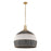 Crystorama Zanzibar 6 Light Pendant, Soft Gold/Rattan/Black
