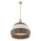 Crystorama Zanzibar 6 Light Pendant, Soft Gold/Rattan/Black