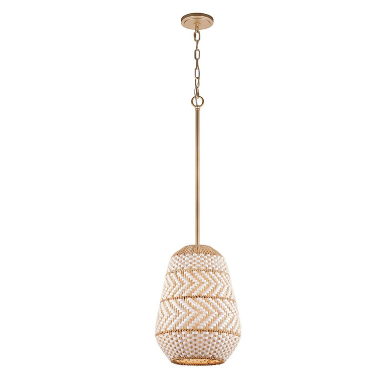 Crystorama Zanzibar 1 Light Mini Pendant, Soft Gold