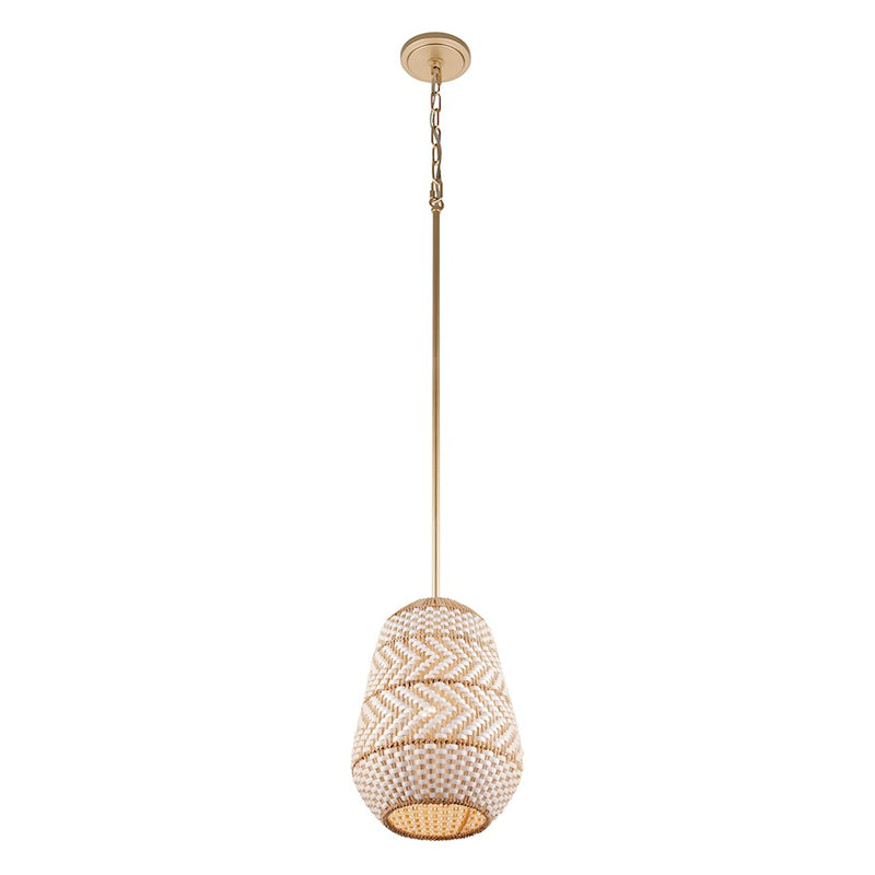 Crystorama Zanzibar 1 Light Mini Pendant, Soft Gold