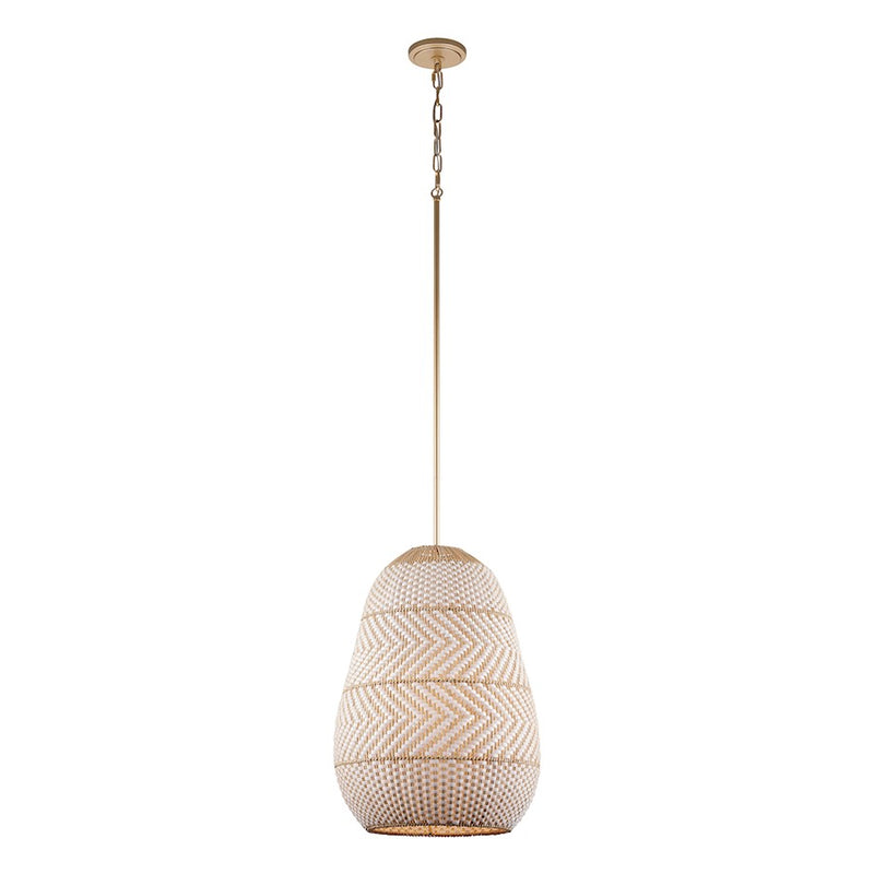 Crystorama Zanzibar 3 Light Pendant, Soft Gold