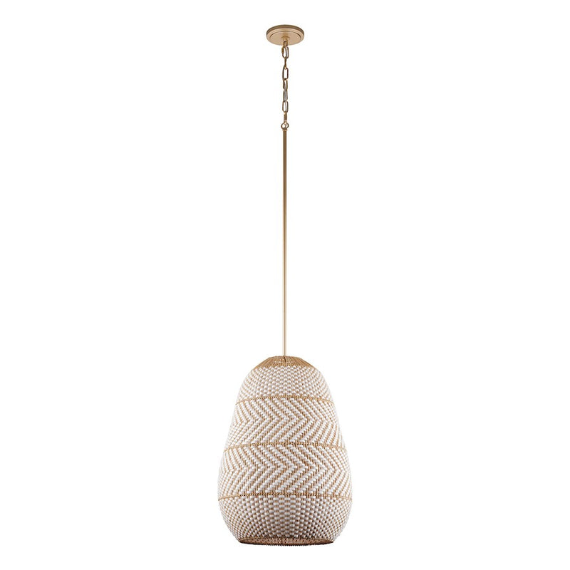 Crystorama Zanzibar 3 Light Pendant, Soft Gold