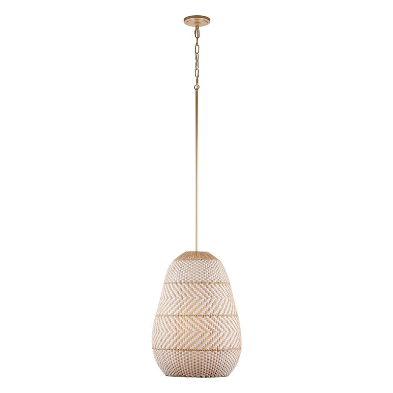 Crystorama Zanzibar 3 Light Pendant, Soft Gold